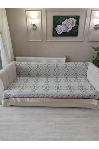 Koltuk Örtüsü Kaymaz Kilim Krem Bej