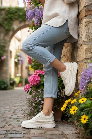 Guja Bej Bağcıklı Hafif Casual Ayakkabı 26y373 G