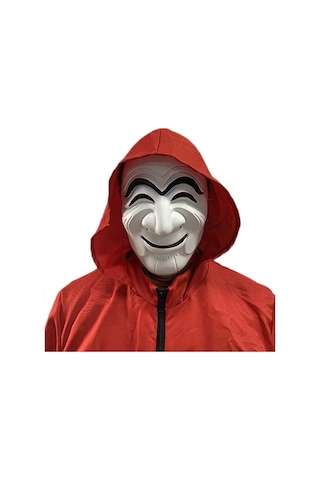 Koreli Hırsız Teatral Hahoe Maskesi - Para Heist Maskesi - Dali Maskesi Lisinya