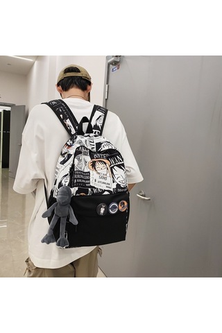 Dianziye One Piece Çizgi Roman Temalı Sırt Çantası - Geniş Kapasiteli, Hafif Ve Dayanıklı Siyah
