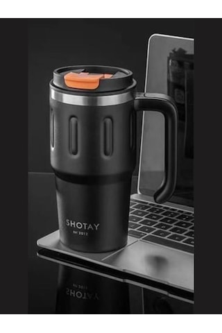 Shotay Termos Mug Matara 650 Ml Siyah Renk - Sht-st-8163 Siyah