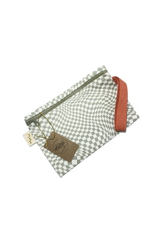 GURUYEMİŞ BOX "beehive" Illusion Mirror Consept Clutch El Çantası Yeşil - Beyaz