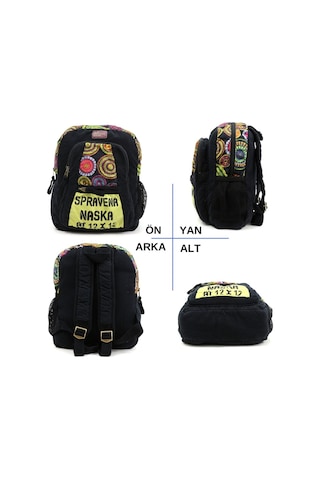 Old Cotton Cargo Elton 13'' İnç Laptop Sırt Okul Çantası-Siyah