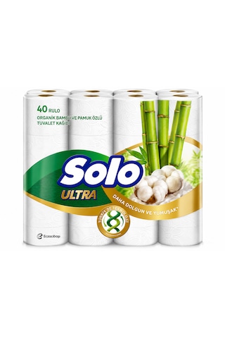Solo Ultra Organik Bambu Ve Pamuk Özlü Tuvalet Kağıdı 40'lı