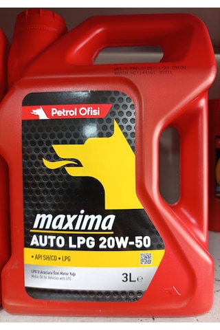 Petrol Ofisi Auto LPG 20W-50 Motor Yağı 3 L