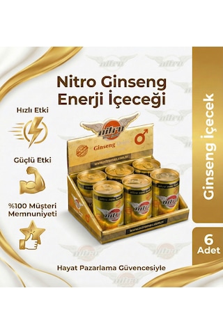 Nitro Ginsengli +18 Performans Enerji İçeceği - 6 Adet Set Gizli Gönderim