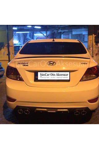 Hyundai Accent Blue Bagaj Üstü Slim Spoiler Piano Black Parlak Siyah