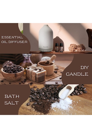 Salking Caf Uçucu Yağ Seti, 6 X 10 Ml Aroma Terapi Koku Yağları, Difüzör Ve Nemlendiriciler İçin