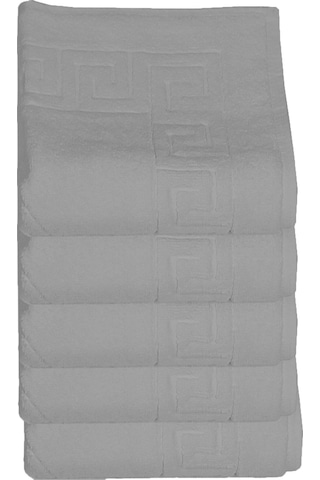 5 Li Otel Ayak Havlusu Bukle Ayak İzli 50x70 Cm Renkli 16/2 Avs 250 Gr Gri