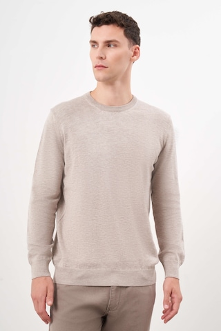 Morven Erkek Bej Basic Bisiklet Yaka Dynamic Fit Rahat Kesim Triko 26kc017006653 Bej Bej