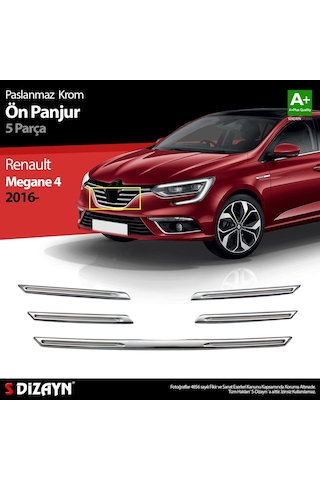 Renault Megane 4 Krom Ön Panjur 5 Prç. 2016-2020