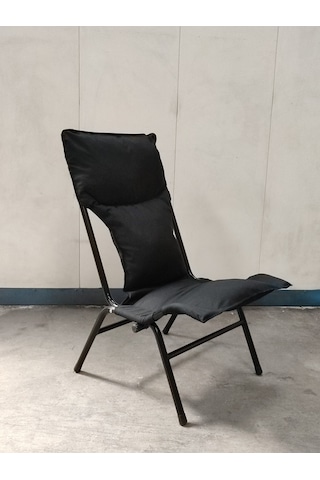 Yapa-Yavuzpaşalar Katlanan Şezlong Sandalye -- Siyah Iskeletli, Polyester Kumaş (539725078) Siyah