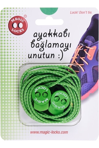 Magic Locks Yuvarlak Akıllı Bağcık- Yeşil Yeşil