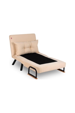 Pafu Sando Tekli Katlanır Yataklı Koltuk - Krem Gri