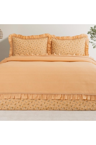 Schafer Home Chance Çift Kişilik Pike Takımı 4 Parça-açık Hardal Sarı