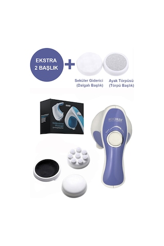 Kochler 4 Başlıklı Titreşimli Sıkılaştırıcı Selülit Masaj Aleti - Beyaz - Mavi Beyaz