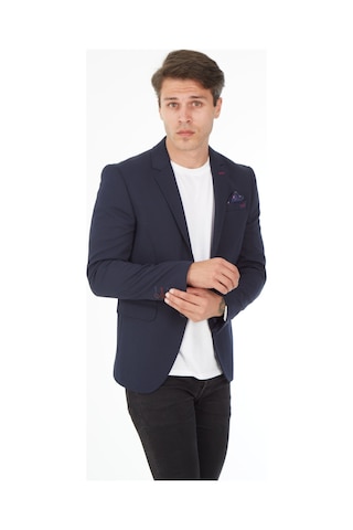 Sposo 5121 Dar Kalıp Örme Kumaş Lacivert Erkek Blazer Ceket Lacivert