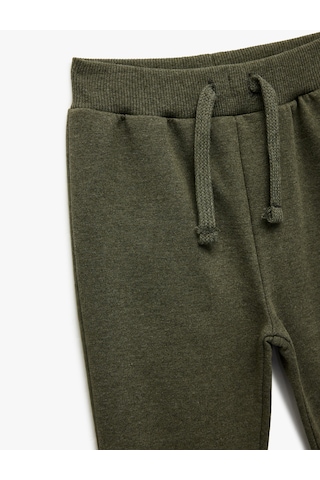 Koton Beli Lastikli Şardonlu Basic Jogger Eşofman Altı Yeşil 6wmb40017tk Yeşil
