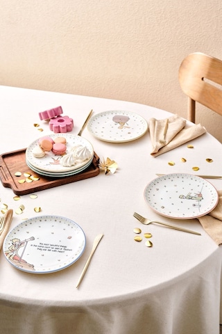 Karaca  Küçük Prens Yeni 6 Parça Seramik Pasta Seti 20 Cm