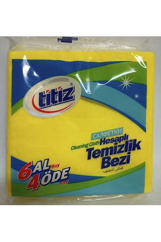Titiz Hesaplı Temizlik Bezi Sarı 6 Adet
