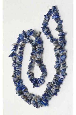Doğal Lapis Lazuli Kırıktaş Dizi-80 Cm Beyaz Doğal Lapis Lazuli Kırıktaş Dizi-80 Cm Beyaz