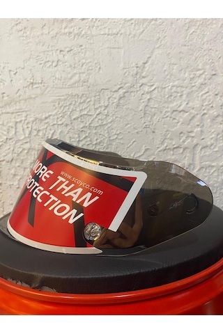 Scoyco Ff-871 Kask Camı Siyah-şeffaf-parlak Siyah Gümüş
