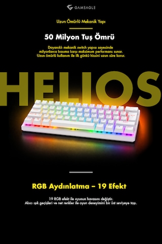 Gameagle HelApple Uyumlu iOS Mini Oyuncu Klavyesi Mekanik Klavye Bilek Destekli Red Switch Gaming Klavye Oyuncu Klavye