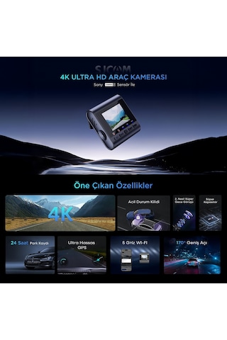 Sjcam M60 4k Hdr Sony Starvis 2 Sensörlü Wi-fi Gps'li Araç Kamerası