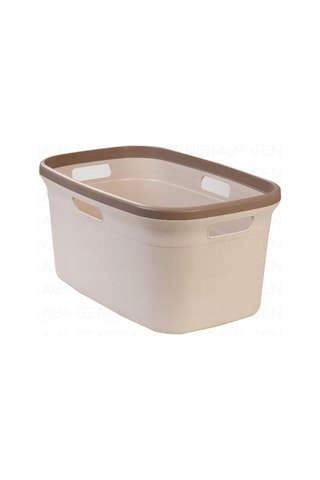 Motek 80 Litre Kirli Çamaşır Sepeti Çamaşır Selesi 2'Li Set Kahve Diğer