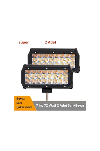 Tepe Led Bar Off Road 12-24v Üç Modlu Beyaz Sarı / Çakar Lass281