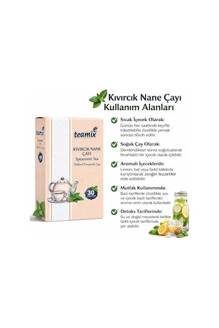 Kıvırcık Nane Çayı & Spearmint Tea 45 Gr 30 Süzen Poşet