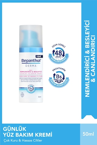 Bepanthol Derma Nemlendirici & Besleyici Günlük Yüz Bakım Kremi 50 ML