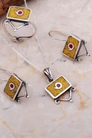 Bd Gümüş Otantik Mozaik Gümüş Set