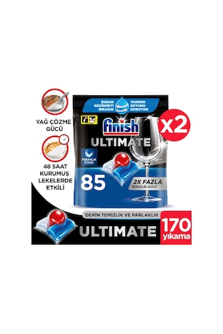 Finish Ultimate Hepsi Bir Arada Bulaşık Makinesi Deterjanı 2 x 85 Tablet