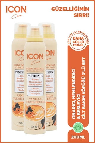Icon Cilt Bakım Köpüğü Vanılla Creme-brulee 3'lü Set