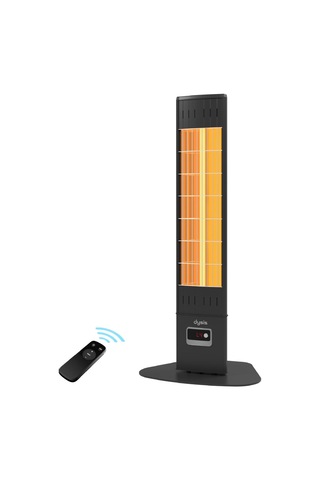 Dysis Single X Karbon Serisi IP65 Suya-Toza Dayanıklı 2300 W Siyah Uzaktan Kumandalı İç/Dış Mekan Isıtıcı