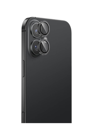 Apple Uyumlu iPhone 16 Plus Benks Parlama Önleyici Glass Warrior Metal Kamera Lens Koruyucu Siyah