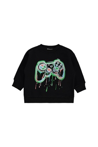 Civil Boys Oyun Konsol Baskılı 2-5 Yaş Sweatshirt Km - Siyah