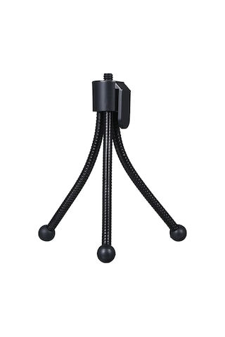 Dofolink Mobil Ve Kameralar İçin Metal Halka Ayaklı Tripod - Esnek Boru Tasarımı - 1/4 İnç Evrensel Vida Deligi