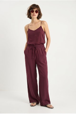 Askılı Dokuma Modal Bluz Pantolon Alt-üst Takım 9298 60281024 - Koyu Bordo