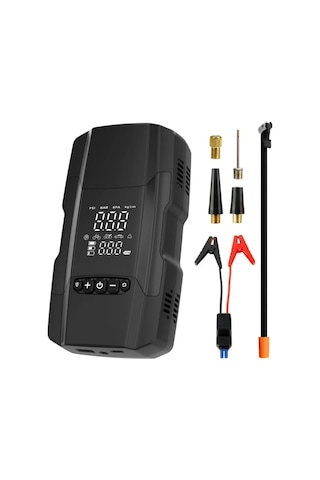 Şarjlı 10.000 Mah Akıllı Dijital Lastik Şişirme Pompası 150 Psı 12v Akü Şarj Takviyeli