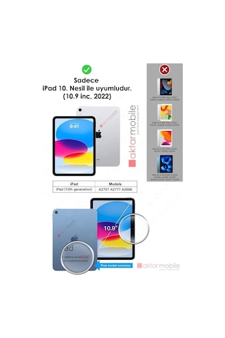 Apple Ipad 10. Nesil 2022 10.9" Paper Like Ekran Koruyucu Nano Kırılmaz Kağıt Hissi Mat Yüzey