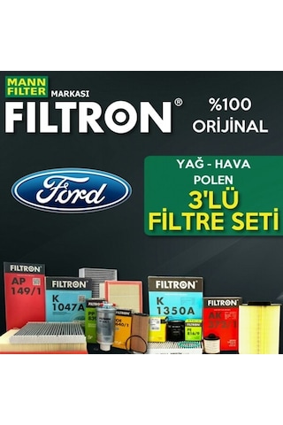 Ford Focus 1.6 Mann Filtron Filtre Bakım Seti 1998-2004
