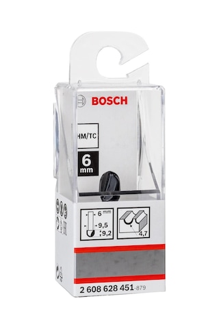 Bosch 6mm Şaftlı Dayamaklı Fitil Freze Ucu 6 9,5 2608628451
