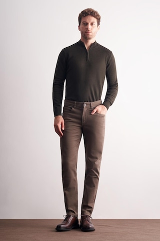 Kahverengi 5 Cep Casual Slim Fit Pamuklu 5 Cep Pantolon 1003255318 Kahverengi