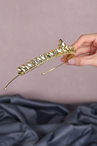 FdayAksesuar En Güzel Gelinlere Özel Ince Mekik Taşlı Gelin Kına Tacı FRDY31652