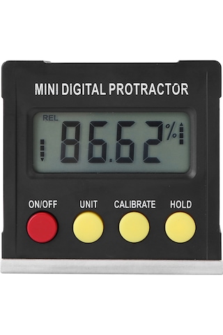 Moveevo Kompakt Dijital Açı Ölçer - Yüksek Hassasiyetli Manyetik Eğim Ölçüm Cihazı