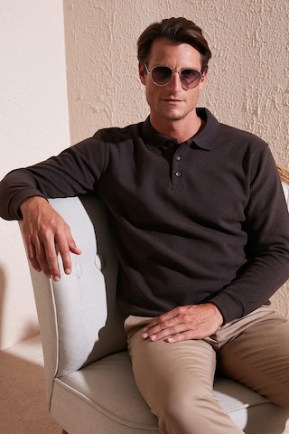 Buratti Pamuk Karışımlı Regular Fit Erkek Polo Yaka Kazak 456223 Kahve