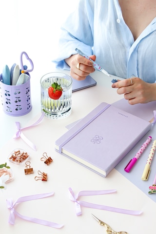 A5 Bullet Journal Noktalı Defter 140 Gr. 80 Yaprak Lavender Mist Lila