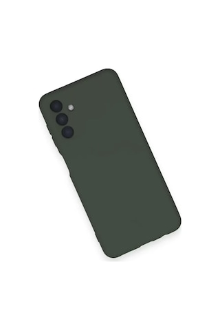 Galaxy Uyumlu Uyumlu A14 4g Kılıf Nano İçi Kadife Silikon - Koyu Yeşil Beyaz